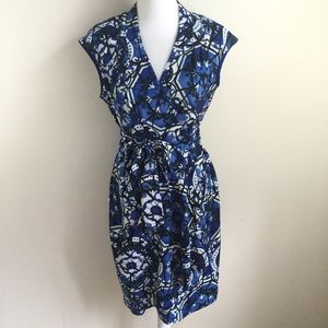 Donna Ricco New York Faux Wrap Dress Printed